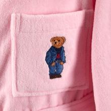 Ralph Lauren Home Denim Bear Bathrobe Pink