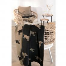 Cawo Dogs Throw Black / Beige