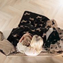 Cawo Dogs Throw Black / Beige