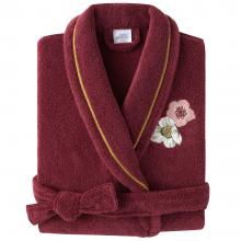 Yves Delorme Corolles Ladies Shawl Collar Bathrobe