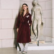 Yves Delorme Corolles Ladies Shawl Collar Bathrobe