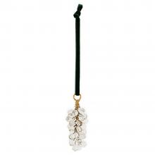 Nkuku Danvi Glass Drop Baubles - Brass & Clear (Set of 3)