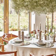 Addison Ross Bobbin White Candle Stick 33cm