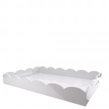 Addison Ross Scalloped Tray White Large