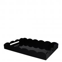 Addison Ross Scalloped Tray Black Large