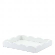 Addison Ross Scalloped Tray White Small