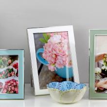 Addison Ross Enamel Photo Frame Chiffon & Silver