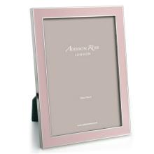 Addison Ross Enamel Photo Frame Light Pink & Silver