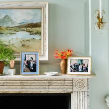 Addison Ross Bamboo Photo Frame Gold & Chiffon