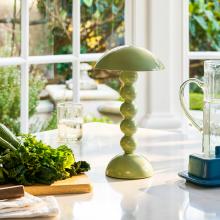 Addison Ross Rechargeable Bobbin LED Portable Lamp Cappuccino