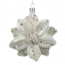 Goodwill Glass Pearl Poinsettia Flower Ornament