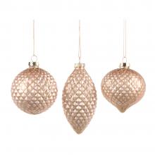 Goodwill Glass 3D Net Ball Finial Ornament