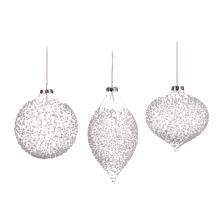 Goodwill Glass Crushed Ball Finial Ornament