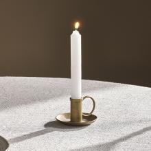 Nkuku Rustic Soy Blend Dinner Candle - White 