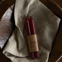 Nkuku Rustic Soy Blend Dinner Candle - Dark Cherry 