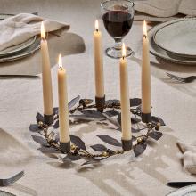 Nkuku Tula Garland Candle Holder - Brass & Rust