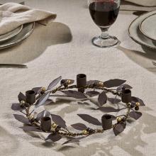 Nkuku Tula Garland Candle Holder - Brass & Rust