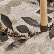 Nkuku Tula Garland Candle Holder - Brass & Rust