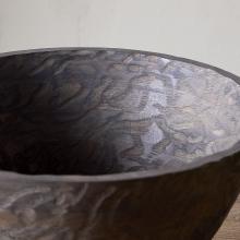 Nkuku Nyati Wooden Serving Bowls - Dark Brown
