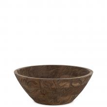 Nkuku Nyati Wooden Serving Bowls - Dark Brown