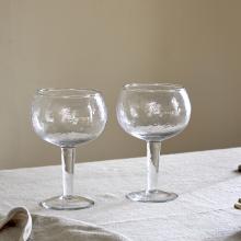 Nkuku Yala Hammered Gin Glasses - Clear