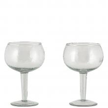 Nkuku Yala Hammered Gin Glasses - Clear