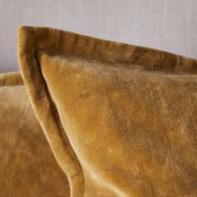 Nkuku Sela Velvet Cushion Cover - Ochre