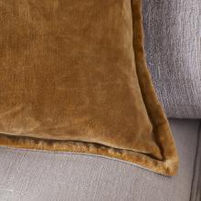 Nkuku Sela Velvet Cushion Cover - Ochre