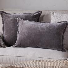 Nkuku Dhara Velvet Cushion Cover - Charcoal