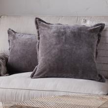 Nkuku Dhara Velvet Cushion Cover - Charcoal