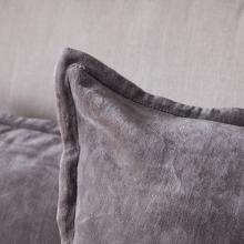 Nkuku Dhara Velvet Cushion Cover - Charcoal