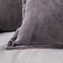 Nkuku Dhara Velvet Cushion Cover - Charcoal