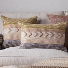Nkuku Tuleeka Wool Cushion Cover - Ochre