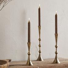 Nkuku Javanee Candle Holders - Antique Brass