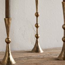 Nkuku Javanee Candle Holders - Antique Brass