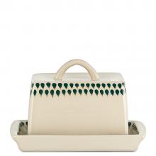 Nkuku Juniper Drops Butter Dish - Cream & Juniper 