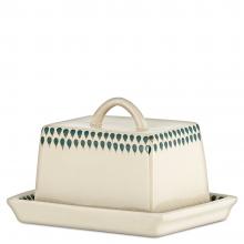 Nkuku Juniper Drops Butter Dish - Cream & Juniper 