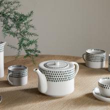 Nkuku Juniper Drop Teapot  - Cream & Juniper