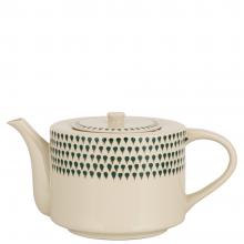 Nkuku Juniper Drop Teapot  - Cream & Juniper