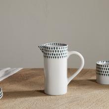 Nkuku Juniper Drop Jug - Cream & Juniper