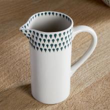 Nkuku Juniper Drop Jug - Cream & Juniper