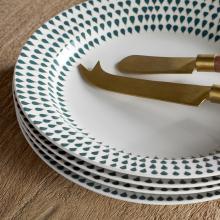 Nkuku Juniper Drop Plates - Cream & Juniper 