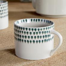 Nkuku Juniper Drop Small Mugs - Cream & Juniper