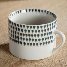 Nkuku Juniper Drop Large Mugs - Cream & Juniper