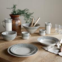 Nkuku Juniper Drop Large Mugs - Cream & Juniper