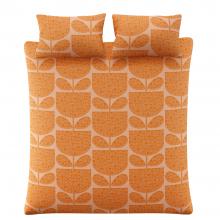 Orla Kiely Black Garden Duvet Cover Set Orange Sorbet