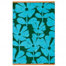 Orla Kiely Wildflower Towels Blue Lagoon