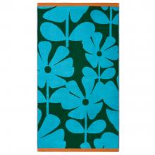 Orla Kiely Wildflower Towels Blue Lagoon