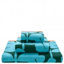 Orla Kiely Wildflower Towels Blue Lagoon