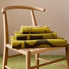 Orla Kiely Wildflower Towels Yellow Ochre